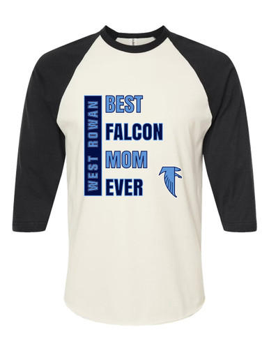 West Rowan Falcons Best Falcon Mom Women's Baseball T-Shirt
