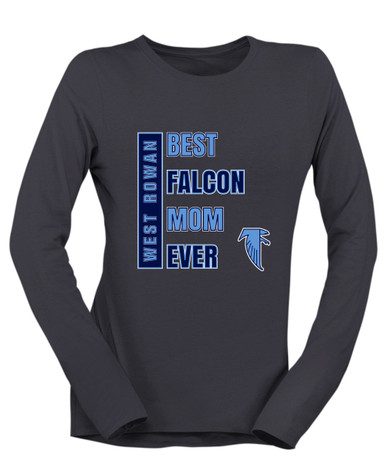 West Rowan Falcons Best Falcon Mom Women's LS T-Shirt