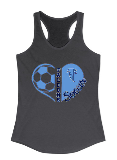 West Rowan Falcons Heart Soccer Women's Tank Top