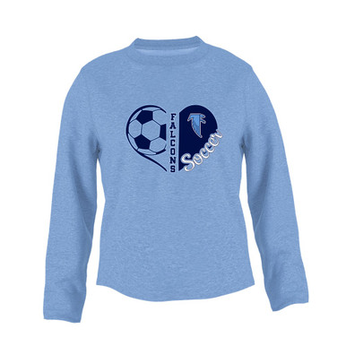 West Rowan Falcons Heart Soccer Women's Sweatshirt