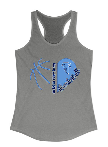 West Rowan Falcons Heart Basketball Women's Tank Top