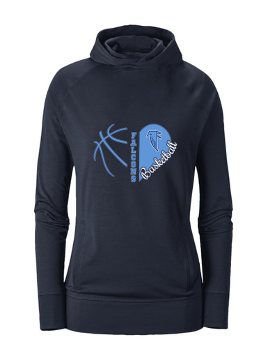 West Rowan Falcons Heart Basketball Women's Hoodie