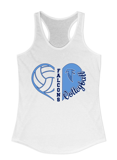 West Rowan Falcons Heart Volleyball Women's Tank Top