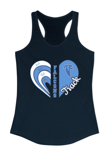 West Rowan Falcons Heart Track Women's Tank Top