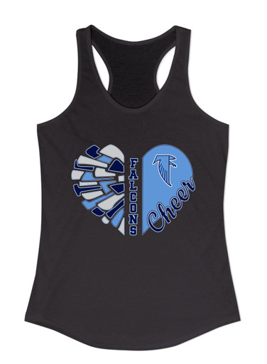 West Rowan Falcons Heart Cheer Women's Tank Top