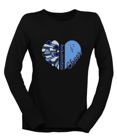 West Rowan Falcons Heart Cheer Women's Premium LS T-Shirt