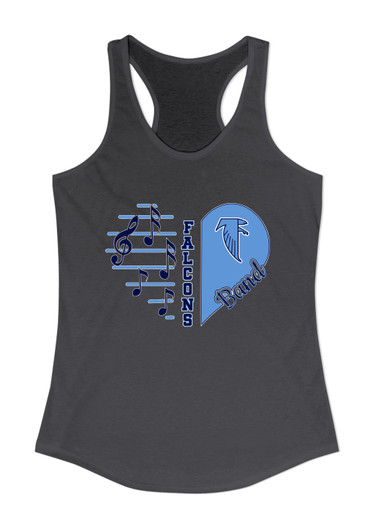 West Rowan Falcons Heart Band Women's Tank Top