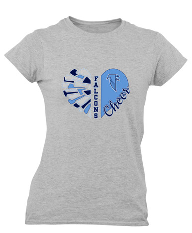 West Rowan Falcons Heart Cheer Women's Premium SS T-Shirt