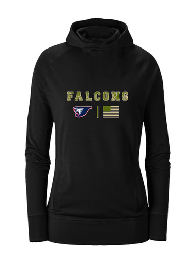 Jordan Falcons Camo Flag Women's Hoodie