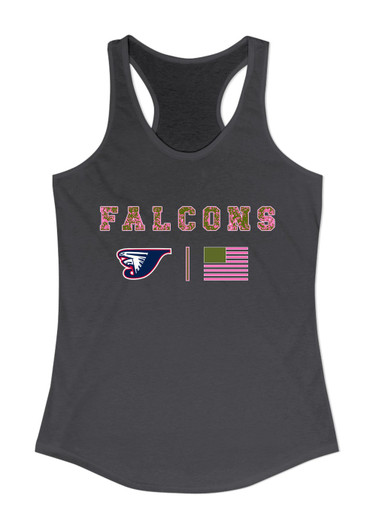 Jordan Falcons Pink Camo Flag Women's Tank Top