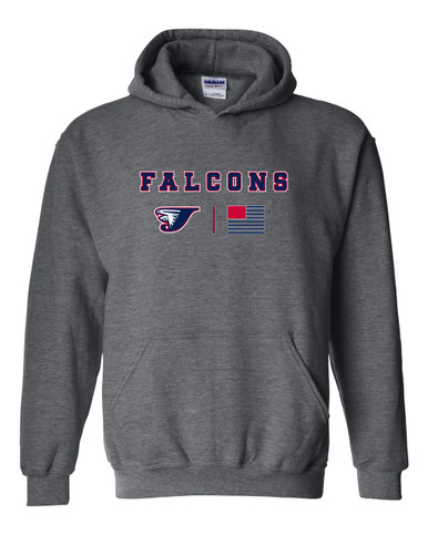 Jordan Falcons Team Colors Flag Men's Hoodie