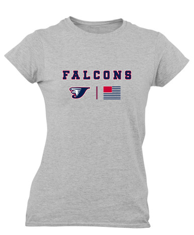 Jordan Falcons Team Colors Flag Women's Premium SS T-Shirt