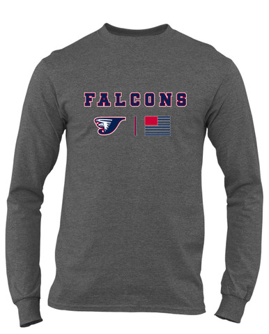 Jordan Falcons Team Colors Flag Men's Premium LS T-Shirt