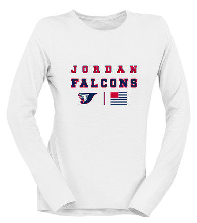 Jordan Falcons Spirit Flag Women's LS T-Shirt