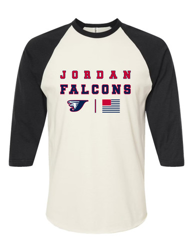 Jordan Falcons Spirit Flag Women's Baseball T-Shirt