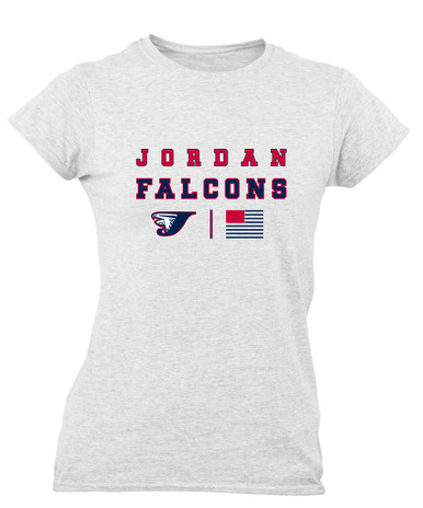 Jordan Falcons Spirit Flag Women's Premium SS T-Shirt