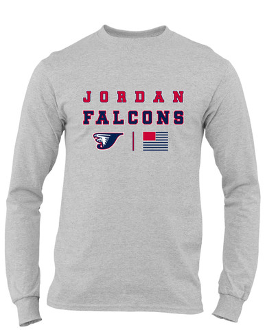 Jordan Falcons Spirit Flag Men's LS T-Shirt