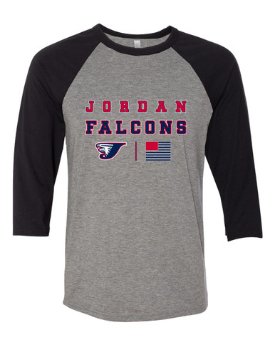 Jordan Falcons Spirit Flag Men's Baseball T-Shirt