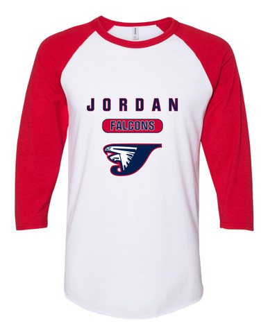 Jordan Falcons Mascot #3 Men's Baseball T-Shirt