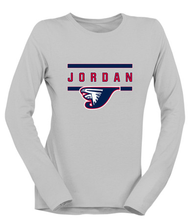 Jordan Falcons Mascot #4 Women's LS T-Shirt
