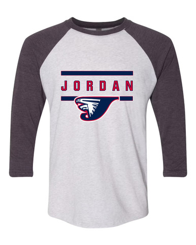 Jordan Falcons Mascot #4 Men's Baseball T-Shirt
