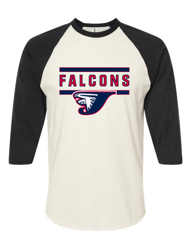 Jordan Falcons Mascot #5 Women's Baseball T-Shirt