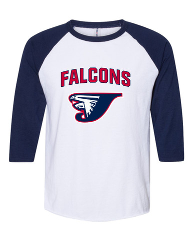 Jordan Falcons Mascot #6 Women's Baseball T-Shirt