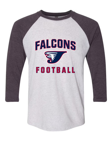 Jordan Falcons Football #1 Women's Baseball T-Shirt