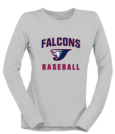 Jordan Falcons Baseball #1 Women's LS T-Shirt