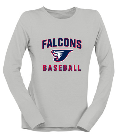 Jordan Falcons Baseball #1 Women's Premium LS T-Shirt