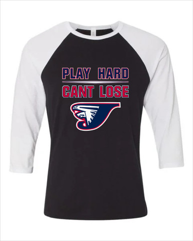 Jordan Falcons Play Hard, Can't Lose Women's Baseball T-Shirt
