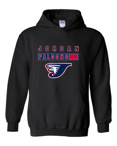 Jordan Falcons Mascot #7 Men's Hoodie