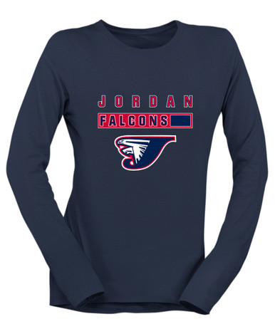 Jordan Falcons Mascot #7 Women's Premium LS T-Shirt