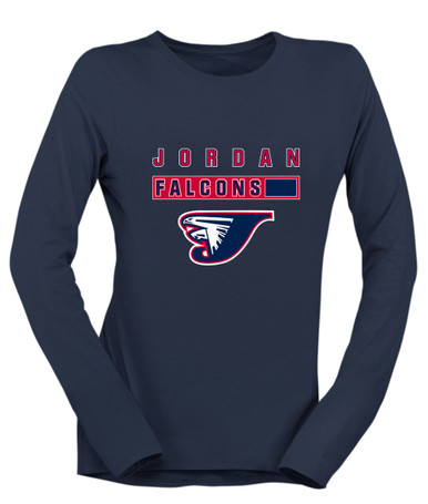 Jordan Falcons Mascot #7 Women's LS T-Shirt