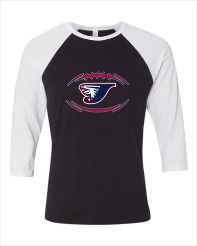 Jordan Falcons Football #3 Women's Baseball T-Shirt