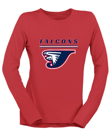 Jordan Falcons Mascot #8 Women's Premium LS T-Shirt