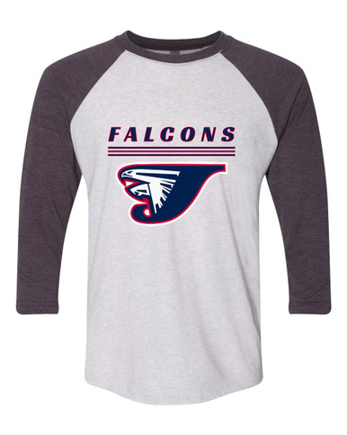 Jordan Falcons Mascot #8 Men's Baseball T-Shirt