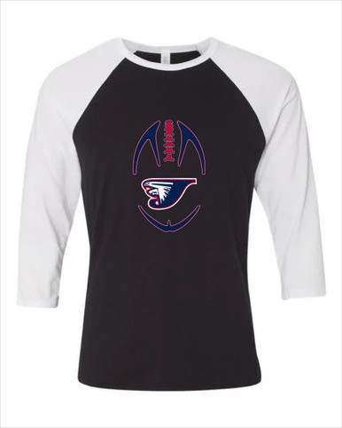 Jordan Falcons Football #4 Women's Baseball T-Shirt
