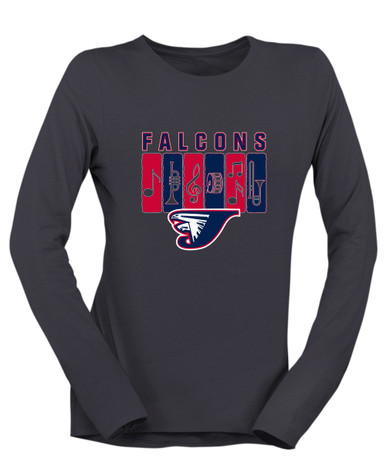 Jordan Falcons Band # 2 Women's LS T-Shirt