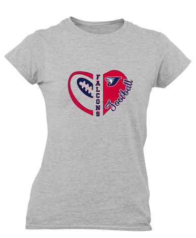Jordan Falcons Heart Football Women's Premium SS T-Shirt