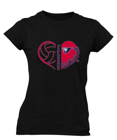 Jordan Falcons Heart Volleyball Women's SS T-Shirt