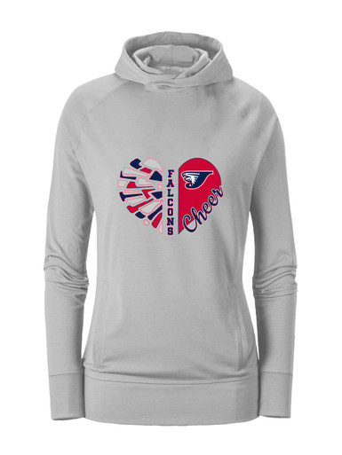 Jordan Falcons Heart Cheer Women's Hoodie