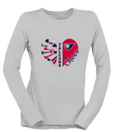 Jordan Falcons Heart Cheer Women's LS T-Shirt