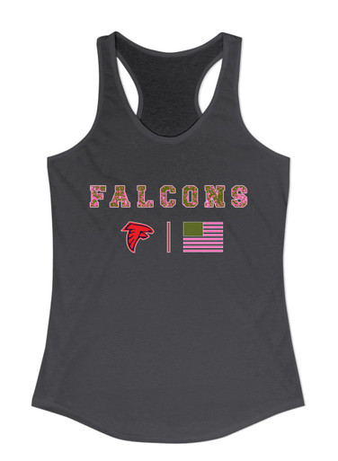 Saratoga Falcons Pink Camo Flag Women's Tank Top