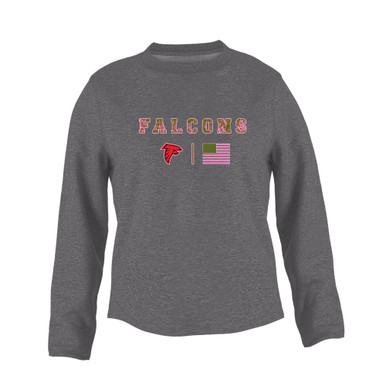 Saratoga Falcons Pink Camo Flag Women's Sweatshirt