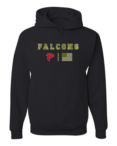 Saratoga Falcons Camo Flag Men's Premium Hoodie