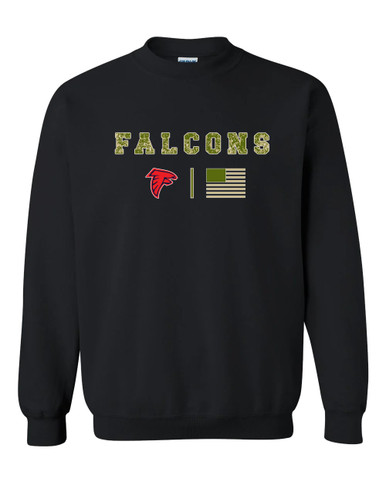 Saratoga Falcons Camo Flag Men's Sweatshirt