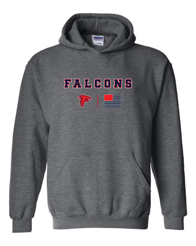 Saratoga Falcons Team Colors Flag Men's Hoodie
