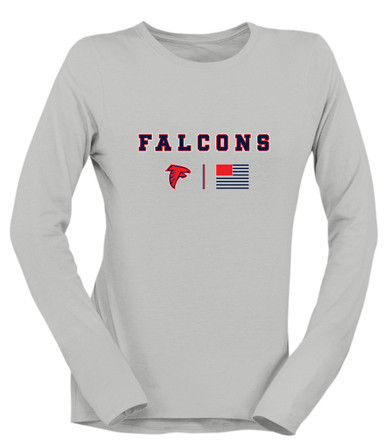 Saratoga Falcons Team Colors Flag Women's Premium LS T-Shirt