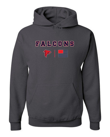 Saratoga Falcons Team Colors Flag Men's Premium Hoodie